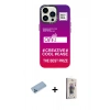 MARSİLYAN™- iPhone 13 Pro Max Kılıf Siluet Çizgi Koleksiyonu - Siyah Bilvis 3D Cam Ekran Koruyucu + Shine Kamera Lens Koruma Cam - MI
