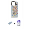 MARSİLYAN™- iPhone 13 Pro Max Kılıf Siluet Çizgi Koleksiyonu - Siyah Bilvis 5in1 3D Magic Cam Ekran Koruyucu + Shine Kamera Lens Koruma Cam - MI