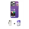 MARSİLYAN™- iPhone 13 Pro Max Kılıf Siluet Çizgi Koleksiyonu - Siyah Bilvis 5in1 3D Magic Cam Ekran Koruyucu + Shine Kamera Lens - GD
