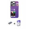 MARSİLYAN™- iPhone 13 Pro Max Kılıf Siluet Çizgi Koleksiyonu - Siyah Bilvis 5in1 3D Magic Cam Ekran Koruyucu + Sarı Renkli Kamera Lens Koruma Cam