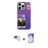 MARSİLYAN™- iPhone 13 Pro Max Kılıf Siluet Çizgi Koleksiyonu - Siyah Bilvis 5in1 3D Magic Cam Ekran Koruyucu + Pers Alüminyum Kamera Lens - LT