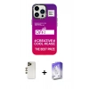 MARSİLYAN™- iPhone 13 Pro Max Kılıf Siluet Çizgi Koleksiyonu - Siyah Bilvis 5in1 3D Magic Cam Ekran Koruyucu + Shine Kamera Lens - GD