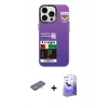 MARSİLYAN™- iPhone 13 Pro Max Kılıf Siluet Çizgi Koleksiyonu - Siyah Bilvis 5in1 5D Magic Hayalet Cam Ekran Koruyucu + Renkli Kamera Lens Koruma Cam - MI