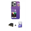 MARSİLYAN™- iPhone 13 Pro Max Kılıf Siluet Çizgi Koleksiyonu - Siyah Bilvis 5in1 5D Magic Hayalet Cam Ekran Koruyucu + Raze Metal Kamera Lens - GD