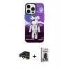 MARSİLYAN™- iPhone 13 Pro Max Kılıf Siluet Çizgi Koleksiyonu - Siyah Bilvis Hayalet Cam Ekran Koruyucu + Raze Metal Kamera Lens - GD