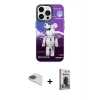 MARSİLYAN™- iPhone 13 Pro Max Kılıf Siluet Çizgi Koleksiyonu - Siyah Bilvis Hayalet Cam Ekran Koruyucu + Pers Alüminyum Kamera Lens - GI