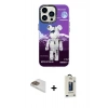 MARSİLYAN™- iPhone 13 Pro Max Kılıf Siluet Çizgi Koleksiyonu - Siyah Bilvis Hayalet Cam Ekran Koruyucu + Pers Alüminyum Kamera Lens - GD
