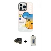 MARSİLYAN™- iPhone 13 Pro Max Kılıf Siluet Çizgi Koleksiyonu - Siyah Bilvis Hayalet Cam Ekran Koruyucu + Raze Metal Kamera Lens - GD