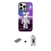 MARSİLYAN™- iPhone 13 Pro Max Kılıf Siluet Çizgi Koleksiyonu - Siyah Bilvis Hayalet Cam Ekran Koruyucu + Renkli Kamera Lens Koruma Cam - PE