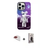 MARSİLYAN™- iPhone 13 Pro Max Kılıf Siluet Çizgi Koleksiyonu - Siyah Bilvis Hayalet Cam Ekran Koruyucu + Pers Alüminyum Kamera Lens - KI