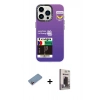 MARSİLYAN™- iPhone 13 Pro Max Kılıf Siluet Çizgi Koleksiyonu - Siyah Bilvis Hayalet Cam Ekran Koruyucu + Shine Kamera Lens Koruma Cam - PE