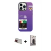 MARSİLYAN™- iPhone 13 Pro Max Kılıf Siluet Çizgi Koleksiyonu - Siyah Bilvis Hayalet Cam Ekran Koruyucu + Rainbow Kamera Lens Koruma Cam - KI