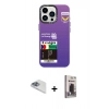 MARSİLYAN™- iPhone 13 Pro Max Kılıf Siluet Çizgi Koleksiyonu - Siyah Bilvis Hayalet Cam Ekran Koruyucu + Pers Alüminyum Kamera Lens - SABE