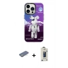 MARSİLYAN™- iPhone 13 Pro Max Kılıf Siluet Çizgi Koleksiyonu - Siyah Bilvis Hayalet Cam Ekran Koruyucu + Renkli Kamera Lens Koruma Cam - YL