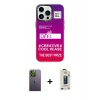 MARSİLYAN™- iPhone 13 Pro Max Kılıf Siluet Çizgi Koleksiyonu - Siyah Bilvis Hayalet Cam Ekran Koruyucu + Neon Fosforlu Kamera Lens - YL