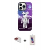 MARSİLYAN™- iPhone 13 Pro Max Kılıf Siluet Çizgi Koleksiyonu - Siyah Joko 5D Cam + Pers Alüminyum Kamera Lens - KI