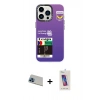 MARSİLYAN™- iPhone 13 Pro Max Kılıf Siluet Çizgi Koleksiyonu - Siyah Joko 5D Cam + Rainbow Kamera Lens Koruma Cam - MI