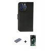 MARSİLYAN™- iPhone 13 Pro Max Kılıf Siluet Işık Serisi - Şeffaf 360 Full Body Arka Koruyucu + Pembe Renkli Kamera Lens Koruma Cam
