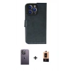 MARSİLYAN™- iPhone 13 Pro Max Kılıf Siluet Işık Serisi - Şeffaf Maxco Cam Ekran Koruyucu + Beyaz Neon Fosforlu Kamera Lens