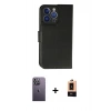 MARSİLYAN™- iPhone 13 Pro Max Kılıf Siluet Işık Serisi - Şeffaf Maxco Cam Ekran Koruyucu + Beyaz Neon Fosforlu Kamera Lens