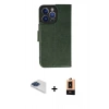 MARSİLYAN™- iPhone 13 Pro Max Kılıf Siluet Işık Serisi - Şeffaf Maxco Cam Ekran Koruyucu + Lacivert Pers Alüminyum Kamera Lens