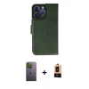 MARSİLYAN™- iPhone 13 Pro Max Kılıf Siluet Işık Serisi - Şeffaf Maxco Cam Ekran Koruyucu + Neon Fosforlu Kamera Lens - YL