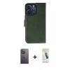 MARSİLYAN™- iPhone 13 Pro Max Kılıf Siluet Işık Serisi - Şeffaf Pasifik Cam Ekran Koruyucu + Neon Fosforlu Kamera Lens - BZ