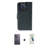MARSİLYAN™- iPhone 13 Pro Max Kılıf Siluet Işık Serisi - Şeffaf Pasifik Cam Ekran Koruyucu + Neon Fosforlu Kamera Lens - BZ