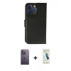MARSİLYAN™- iPhone 13 Pro Max Kılıf Siluet Işık Serisi - Şeffaf Pasifik Cam Ekran Koruyucu + Neon Fosforlu Kamera Lens - BZ