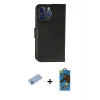 MARSİLYAN™- iPhone 13 Pro Max Kılıf Siluet Işık Serisi - Siyah 18D Cam Ekran Koruyucu + Shine Kamera Lens Koruma Cam - MI