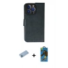 MARSİLYAN™- iPhone 13 Pro Max Kılıf Siluet Işık Serisi - Siyah 18D Cam Ekran Koruyucu + Shine Kamera Lens Koruma Cam - MI