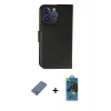 MARSİLYAN™- iPhone 13 Pro Max Kılıf Siluet Işık Serisi - Siyah 18D Cam Ekran Koruyucu + Metal Kamera Lens Koruma Cam - AKYL