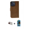 MARSİLYAN™- iPhone 13 Pro Max Kılıf Siluet Işık Serisi - Siyah 18D Cam Ekran Koruyucu + Rainbow Kamera Lens Koruma Cam - KI