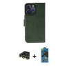 MARSİLYAN™- iPhone 13 Pro Max Kılıf Siluet Işık Serisi - Siyah 18D Cam Ekran Koruyucu + Raze Metal Kamera Lens - GD