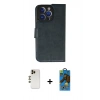 MARSİLYAN™- iPhone 13 Pro Max Kılıf Siluet Işık Serisi - Siyah 18D Cam Ekran Koruyucu + Shine Kamera Lens - GD