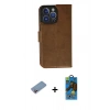MARSİLYAN™- iPhone 13 Pro Max Kılıf Siluet Işık Serisi - Siyah 18D Cam Ekran Koruyucu + Shine Kamera Lens Koruma Cam - PE