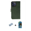 MARSİLYAN™- iPhone 13 Pro Max Kılıf Siluet Işık Serisi - Siyah 18D Cam Ekran Koruyucu + Shine Kamera Lens Koruma Cam - MI