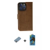 MARSİLYAN™- iPhone 13 Pro Max Kılıf Siluet Işık Serisi - Siyah 18D Cam Ekran Koruyucu + Shine Kamera Lens Koruma Cam - GI