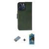 MARSİLYAN™- iPhone 13 Pro Max Kılıf Siluet Işık Serisi - Siyah 18D Cam Ekran Koruyucu + Shine Kamera Lens Koruma Cam - GI