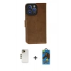 MARSİLYAN™- iPhone 13 Pro Max Kılıf Siluet Işık Serisi - Siyah 18D Cam Ekran Koruyucu + Shine Kamera Lens - GD