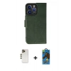 MARSİLYAN™- iPhone 13 Pro Max Kılıf Siluet Işık Serisi - Siyah 18D Cam Ekran Koruyucu + Shine Kamera Lens - GD