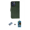 MARSİLYAN™- iPhone 13 Pro Max Kılıf Siluet Işık Serisi - Siyah 18D Cam Ekran Koruyucu + Shine Kamera Lens Koruma Cam - PE