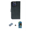 MARSİLYAN™- iPhone 13 Pro Max Kılıf Siluet Işık Serisi - Siyah 18D Cam Ekran Koruyucu + Shine Kamera Lens Koruma Cam - PE