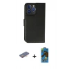 MARSİLYAN™- iPhone 13 Pro Max Kılıf Siluet Işık Serisi - Siyah 18D Cam Ekran Koruyucu + Renkli Kamera Lens Koruma Cam - TU