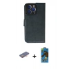 MARSİLYAN™- iPhone 13 Pro Max Kılıf Siluet Işık Serisi - Siyah 18D Cam Ekran Koruyucu + Renkli Kamera Lens Koruma Cam - TU