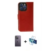 MARSİLYAN™- iPhone 13 Pro Max Kılıf Siluet Işık Serisi - Siyah 3D Antistatik Cam Ekran Koruyucu + Neon Fosforlu Kamera Lens - BZ
