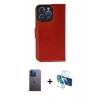 MARSİLYAN™- iPhone 13 Pro Max Kılıf Siluet Işık Serisi - Siyah 3D Antistatik Cam Ekran Koruyucu + Neon Fosforlu Kamera Lens - MI