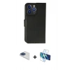 MARSİLYAN™- iPhone 13 Pro Max Kılıf Siluet Işık Serisi - Siyah 3D Antistatik Cam Ekran Koruyucu + Pers Alüminyum Kamera Lens - LT