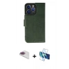 MARSİLYAN™- iPhone 13 Pro Max Kılıf Siluet Işık Serisi - Siyah 3D Antistatik Cam Ekran Koruyucu + Pers Alüminyum Kamera Lens - GI