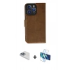 MARSİLYAN™- iPhone 13 Pro Max Kılıf Siluet Işık Serisi - Siyah 3D Antistatik Cam Ekran Koruyucu + Pers Alüminyum Kamera Lens - SABE